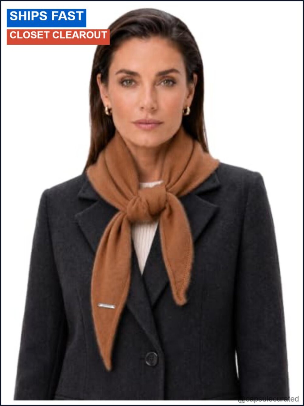 Luxury Cashmere Blend Winter Triangle Scarf and Neck Warmer